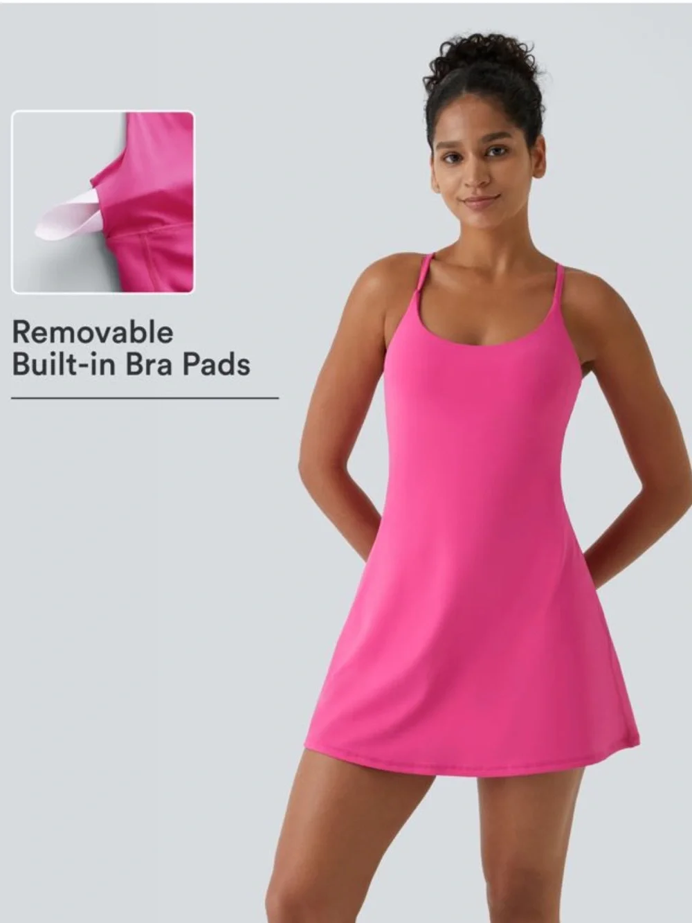 HALARA Hot Pink with Removable Bra Pads Easy Peezy Active NWT Size Medium